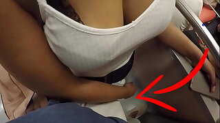 Unknown Blonde Milf with Big Tits Make concessions Touching My Dick in Subway ! That's called Be enduring Sex?